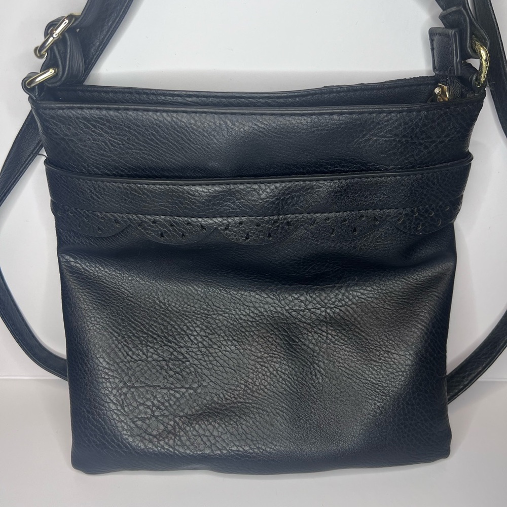 Black Leather Crossbody Bag